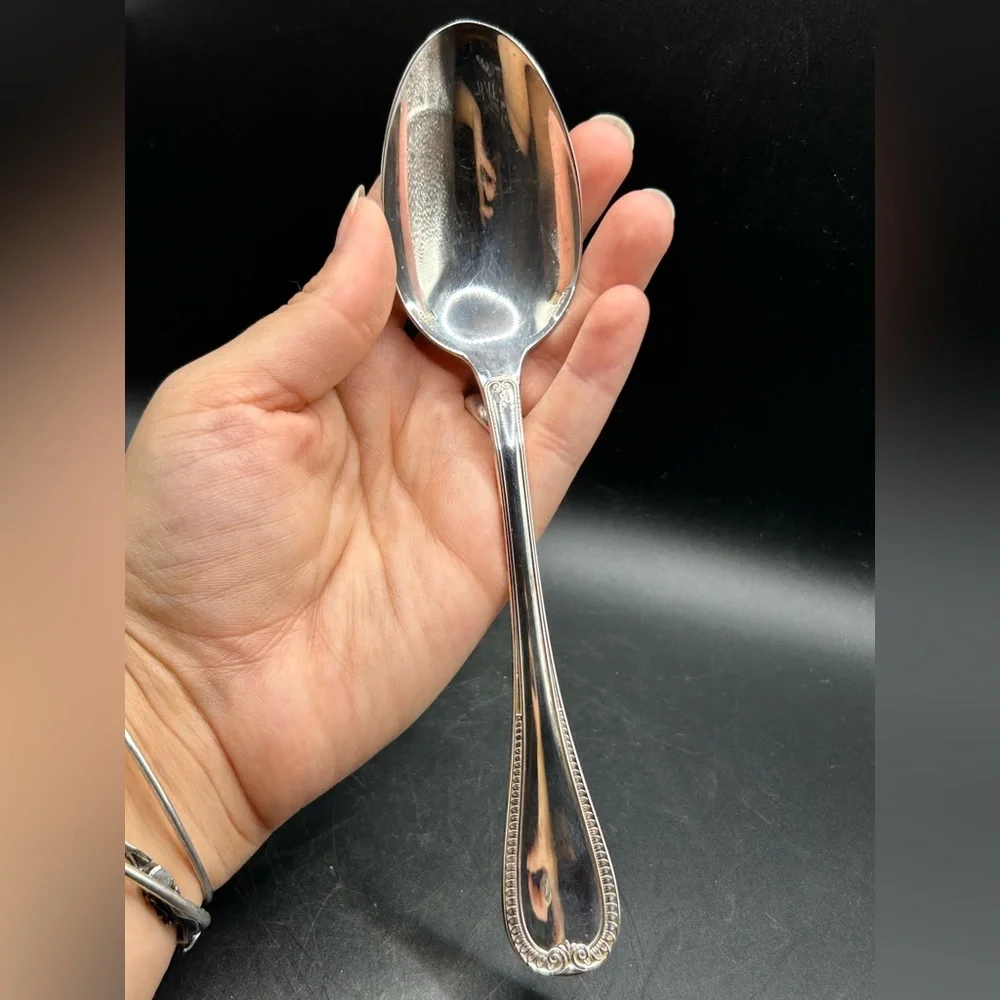 Christofle France Malmaison Vintage Silver Plated Spoon, French Flatware